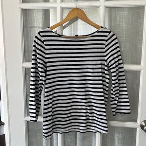 J. Crew blue and white striped boatneck shirt - S